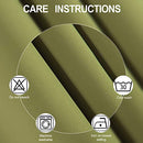 LEMOMO Blackout Curtains 52 x 84 inch/Black Set of 2 Panels/Thermal Insulated Room Darkening Bedroom Curtains