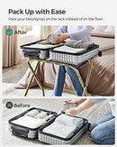 SONGMICS Luggage Rack, Pack of 2, Luggage Racks for Guest Room, Suitcase Stand, Steel Frame, Foldable, for Bedroom, Black URLR64B-2