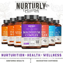 Magnesium Complex 500 MG High Absorption Maximum Strength - Magnesium Citrate Capsules - Support Muscle Relaxation, Stress Relief, Sleep and Energy, Bone Density and Strength - 120 Vegan Capsules