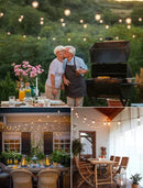 Outdoor String Lights 25 Feet G40 Globe LED Patio Lights with 13 Edison Plastic Bulbs(1 Spare), Waterproof Connectable Hanging Christmas Lights for Backyard Porch Balcony Party Xmas Decor, Black