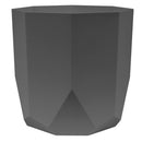 Bloem Tuxton Hexagon Planter: 8" - Black - Modern Unique Geometic Small Pl, Durable Resin, Modern Design, Optional Drainage Holes, for Indoor & Outdoor Use, Gardening, 1.7 Gallon Capacity