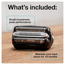 Braun Series 3 32B Foil & Cutter Replacement Head, Compatible with Models 3000s, 3010s, 3040s, 3050cc, 3070cc, 3080s, 3090cc (Packaging May Vary)