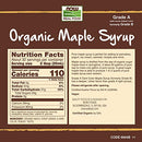 NOW Foods, Certified Organic Maple Syrup, Grade A Dark Color, Certified Non-GMO, Pure, Robust Taste, 16-Ounce