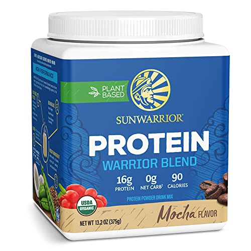 Vegan Protein Powder with BCAA  Organic Hemp Seed Gluten Free Non-GMO Dairy Soy Sugar Free Low Carb Plant Based Protein Powder | Unflavored Warrior Blend by Sunwarrior