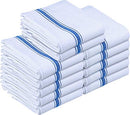 Utopia Towels Dish Towels, 15 x 25 Inches, 100% Ring Spun Cotton Super Absorbent Linen Kitchen Towels, Soft Reusable Cleaning Bar and Tea Towels Set (12 Pack, Blue)