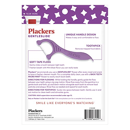 Plackers Twin-Line Dental Flossers, Advanced Whitening and Dual Action Flossing System, Easy Storage, Super Tuffloss, 2X The Clean, Cool Mint Flavor