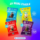 SkinnyDipped Snack Attack Minis Almond Variety Pack, Healthy Snack, Plant Protein, Gluten Free, 0.46 oz Mini Bags, Pack of 25