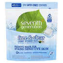 Seventh Generation Laundry Detergent Packs, Free & Clear, 90 Loads (2 pouches, 45 Ct EA)