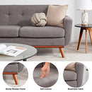 Kingfun Tbfit 65" W Loveseat Sofa, Mid Century Modern Decor Love Seat Couches for Living Room, Button Tufted Upholstered Love Seats Furniture, Solid and Easy to Install Small Couch for Bedroom, Grey…