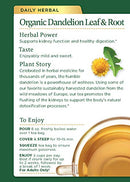 Traditional Medicinals Organic Dandelion Leaf & Root Herbal Tea (Pack of 1), Supports Kidney Function and Healthy Digestion, 16 Tea Bags Total