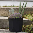 Bloem Tuxton Hexagon Planter: 8" - Black - Modern Unique Geometic Small Pl, Durable Resin, Modern Design, Optional Drainage Holes, for Indoor & Outdoor Use, Gardening, 1.7 Gallon Capacity