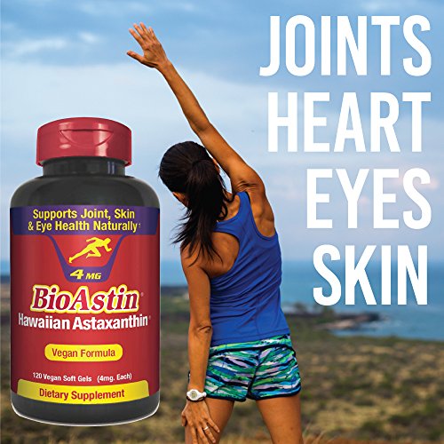 BioAstin Hawaiian Astaxanthin 12mg, 50 Count - Hawaiian Grown Premium Antioxidant - One per day - Sports Nutrition & Immunity Supplement - Supports Eye, Joint & Cardiovascular Health (Shipping Only)