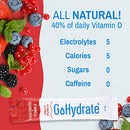 Electrolyte Hydration Drink Mix with Vitamin D, Non GMO Electrolyte Powder Hydration Pack, Lemon Citrus, 30 Hydration Powder Packets - GoHydrate