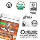 Vegan Protein Powder with BCAA  Organic Hemp Seed Gluten Free Non-GMO Dairy Soy Sugar Free Low Carb Plant Based Protein Powder | Unflavored Warrior Blend by Sunwarrior