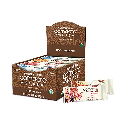 GoMacro Macrobar Organic Vegan Protein Bars - Fodmap Friendly Variety Pack (2.0-2.3 Oz Bars, 12Count), (Shipping Only)
