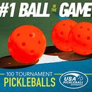 Franklin Sports Outdoor- X-40 Pickleball Balls - USA Pickleball (USAPA) Approved - 3 Pack Outside Pickleballs - Optic Yellow - US Open Ball