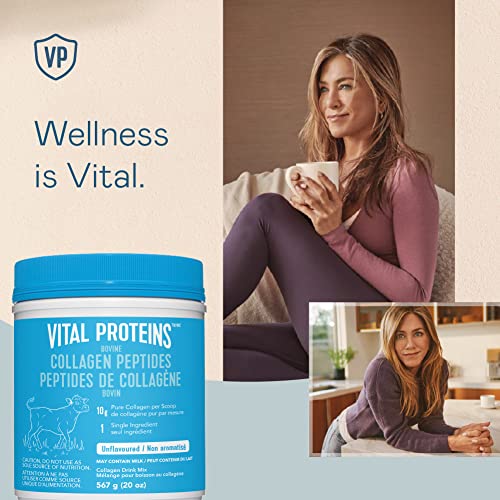 Vital Proteins Collagen Peptides Powder Supplement (Type I, III) Travel Packs, Hydrolyzed Collagen for Skin Hair Nail Joint - Dairy & Gluten Free - 10g per Serving - Unflavored (20ct per Box)