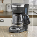 Black+Decker CM1160B 12-Cup Programmable Coffee Maker, Black/Stainless Steel