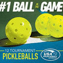 Franklin Sports Outdoor- X-40 Pickleball Balls - USA Pickleball (USAPA) Approved - 3 Pack Outside Pickleballs - Optic Yellow - US Open Ball