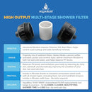AquaBliss High Output Revitalizing Shower Filter - Reduces Dry Itchy Skin, Dandruff, Eczema, and Dramatically Improves The Condition of Your Skin, Hair and Nails - Chrome (SF100)