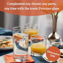 Libbey Province Tumbler and Rocks Glass Set, Elegant Drinkware Glasses Set, Lead Free, Tall Drinking Glasses with Modern Lines, Dishwasher Safe Drinking Glasses, 16 Piece Assortment