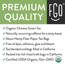 FGO Organic Green Tea, Eco-Conscious Tea Bags, 100 Count