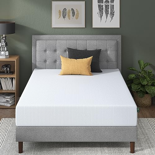 ZINUS 10 Inch Green Tea Cooling Gel Memory Foam Mattress, Fiberglass Free, Cooling Gel Foam, Pressure Relieving, CertiPUR-US Certified, Bed-in-a-Box, Queen