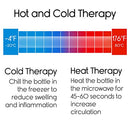 Arctic Flex Hot Water Bottle (XL 2 Liter) - Heat Up Rubber Cold Pack - Cramp Compress with Cover - Portable, Reusable, Reheatable and Transparent Ice Bag - Therapy Heating Pad - Warming Pain Relief