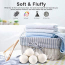 Wool Dryer Balls, Made from Premium Reusable New Zealand Wool, Fabric Softener, Reduce Wrinkles & Static Electricity, Shorten Drying Time Naturally, XL Size, Natural White, 6-Pack