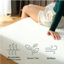 ZINUS 6 Inch Green Tea Memory Foam Mattress, Fiberglass Free, Patented Custom Contour Support, Sturdy Base Foam, CertiPUR-US Certified, Bed-in-a-box, Twin, White