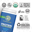 Vegan Protein Powder with BCAA  Organic Hemp Seed Gluten Free Non-GMO Dairy Soy Sugar Free Low Carb Plant Based Protein Powder | Unflavored Warrior Blend by Sunwarrior