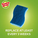 Scotch-Brite Zero Scratch Scrub Sponges for Cleaning Kitchen, Bathroom, and Household, Non-Scratch Sponges Safe for Non-Stick Cookware, 6 Scrubbing Sponges