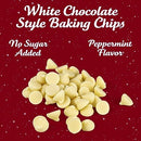 Lily’s Peppermint Baking Chips Bags, Delicious Peppermint Flavor White Chocolate Style Stevia Sweetened Bites Gluten Free & No Sugar Added, Delicious Christmas Indulgence Homemade Confection, 3 Count