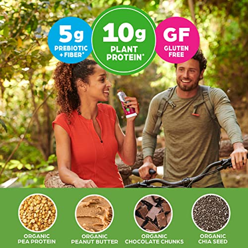 Orgain Organic Vegan Protein Bars, Peanut Butter - 10g Plant Based Protein, Gluten Free Snack Bar, Low Sugar, Dairy Free, Soy Free, Lactose Free, Non GMO, 1.41 Oz (12 Count)