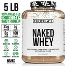 Naked WHEY 5LB 100% Grass Fed Unflavored Whey Protein Powder - US Farms, Only 1 Ingredient, Undenatured - No GMO, Soy or Gluten - No Preservatives - Promote Muscle Growth and Recovery - 76 Servings