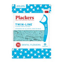 Plackers Twin-Line Dental Flossers, Advanced Whitening and Dual Action Flossing System, Easy Storage, Super Tuffloss, 2X The Clean, Cool Mint Flavor