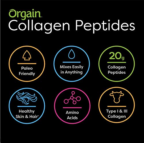 Orgain Hydrolyzed Collagen Peptides Protein Powder - Paleo & Keto Friendly, Amino Acid Supplement, Pasture Raised, Gluten Free, Dairy Free, No Soy, Non-GMO, Type I and III, 1 Pound (Shipping Only)