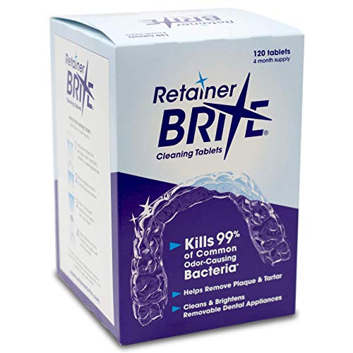 Retainer Brite Tablets for Cleaner Retainers and Dental Appliances - 120 Count