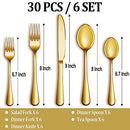 30 Piece Silverware Set Service for 6,Premium Stainless Steel Mirror Polished Cutlery Utensil Set,Durable Home Kitchen Eating Tableware Set,Include Fork Knife Spoon Set,Dishwasher Safe