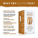 NUTRABOOST - Energy Tea | Focus Tea – Includes Astragalus, Ashwagandha & Gotu Kola - Naturally Caffeine-Free and Sugar-Free - 20 Enveloped Tea Bags - by Nutra Tea - Herbal Tea
