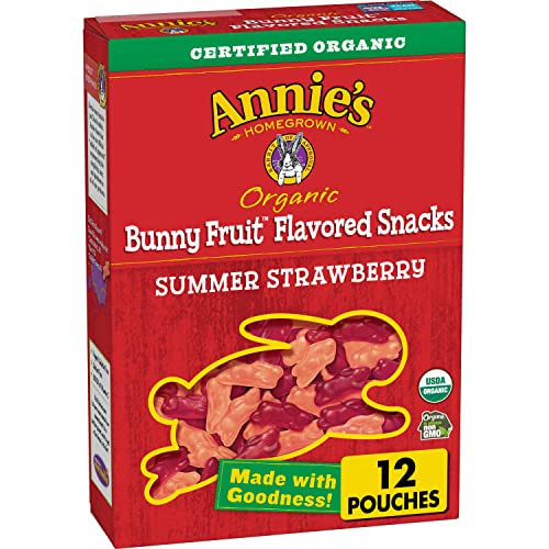 Annie's Organic Bunny Fruit Snacks, Gluten Free, Variety Pack, 24 Pouches