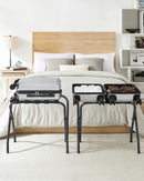 SONGMICS Luggage Rack, Pack of 2, Luggage Racks for Guest Room, Suitcase Stand, Steel Frame, Foldable, for Bedroom, Black URLR64B-2