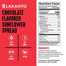 Lakanto Sugar Free Chocolate Sunflower Spread - Monk Fruit Sweetener, Keto Diet Friendly, Vegan, Dutch Cocoa, Chocolate Spread Use for Breakfast, Desserts, Snacks, and More (10 oz)