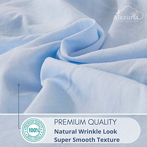 ALAZURIA Bedding Duvet Cover 2 Piece Set - Super Soft Prewashed, Duvet Covers Twin with Zipper Closure & 4 Corner Ties (1 Duvet Cover + 1 Pillow Case) Terracotta Pastel, Twin