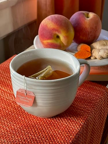 Bigelow Tea Ginger Peach Turmeric Herbal Tea, Caffeine Free, 18 Count (Pack of 6), 108 Total Tea Bags