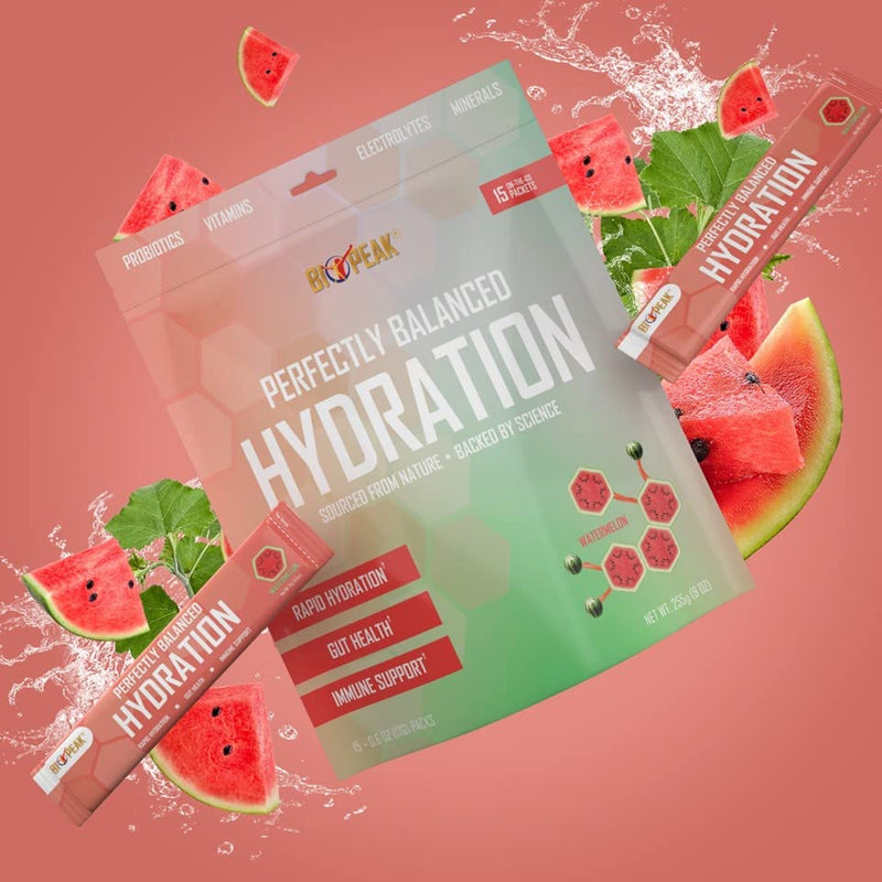 HYDRATE-PERFECTLY BALANCED HYDRATION | Organic Whole Foods | Electrolytes, Probiotics, Antioxidants, Vitamins, Minerals | Keto Friendly 15 Packets