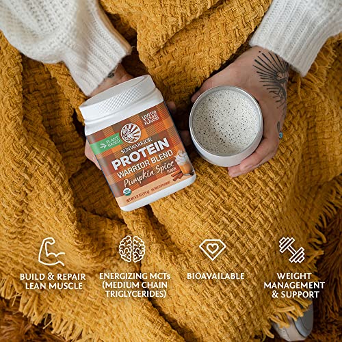 Vegan Protein Powder with BCAA  Organic Hemp Seed Gluten Free Non-GMO Dairy Soy Sugar Free Low Carb Plant Based Protein Powder | Unflavored Warrior Blend by Sunwarrior