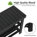 ECOMEX Shoe Rack Bench for Entryway, 3-Tier Wooden Shoe Shelf Shoe Organizer Bench Shoe Organizer Entryway Bench for Bedroom Balcony Entryway Entrance, Black(33.5''L)