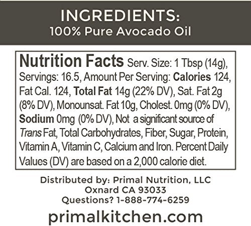 Primal Kitchen - Avocado Oil, Whole30 Approved, and Paleo Friendly (16.9 Fl Oz) (OIL-AV6) (Shipping Only)