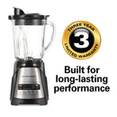 Hamilton Beach Power Elite Wave Action blender-for Shakes & Smoothies, Puree, Crush Ice, 40 Oz Glass Jar, 12 Functions, Stainless Steel Ice Sabre-Blades, Black (58148A)